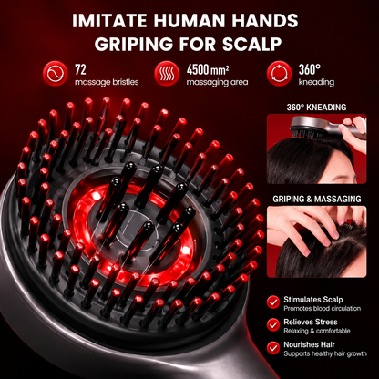 Electric Scalp Massager Comb with Hair Oil Applicator