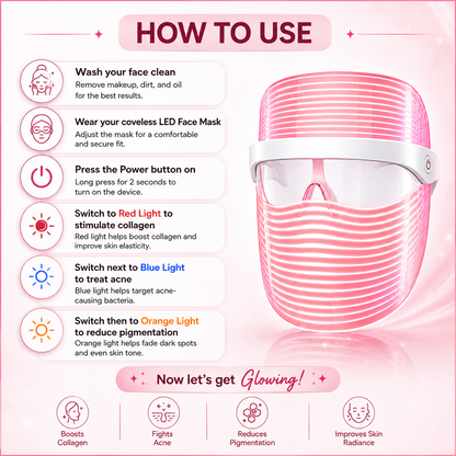 Duveo 3-in-1 LED Face Mask