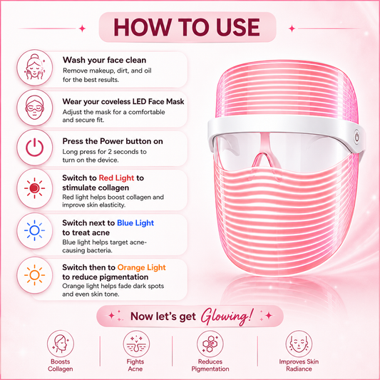 Duveo 3-in-1 LED Face Mask
